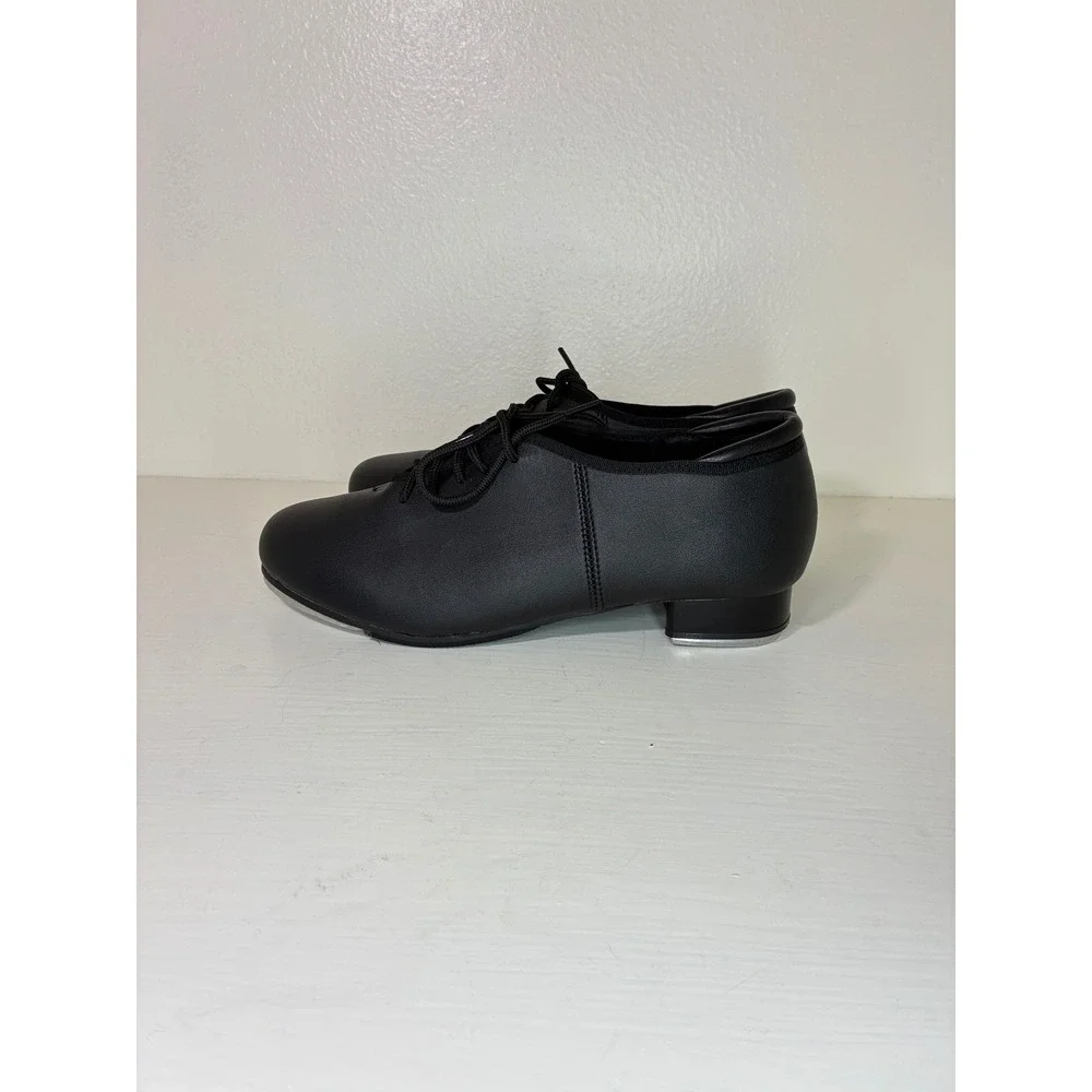 Theatricals Tap Shoes Kids 7.0 Black T9500 Lace Up Dance Shoes
